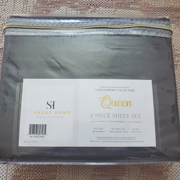 Sweet Home Collection 1500 Thread Count Deep Pocket Sheet Set - Picture 2 of 3